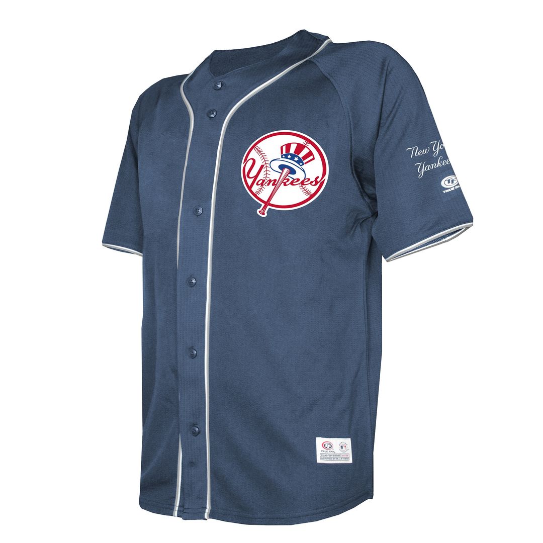 New York Yankees Stitches Team Color Full-Button Fashion Jersey - Navy