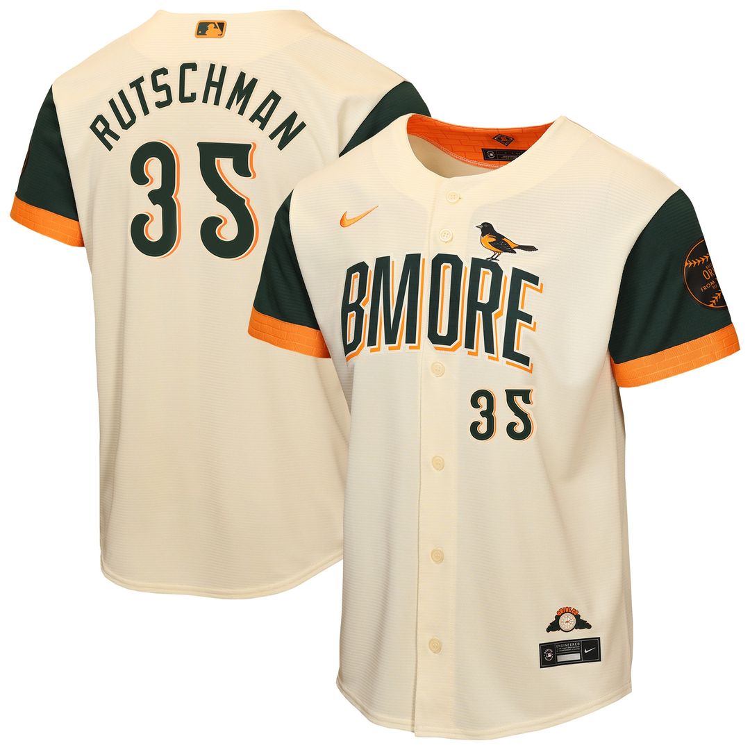 Adley Rutschman Baltimore Orioles Nike Youth 2026 City Connect Stadium Jersey - Cream