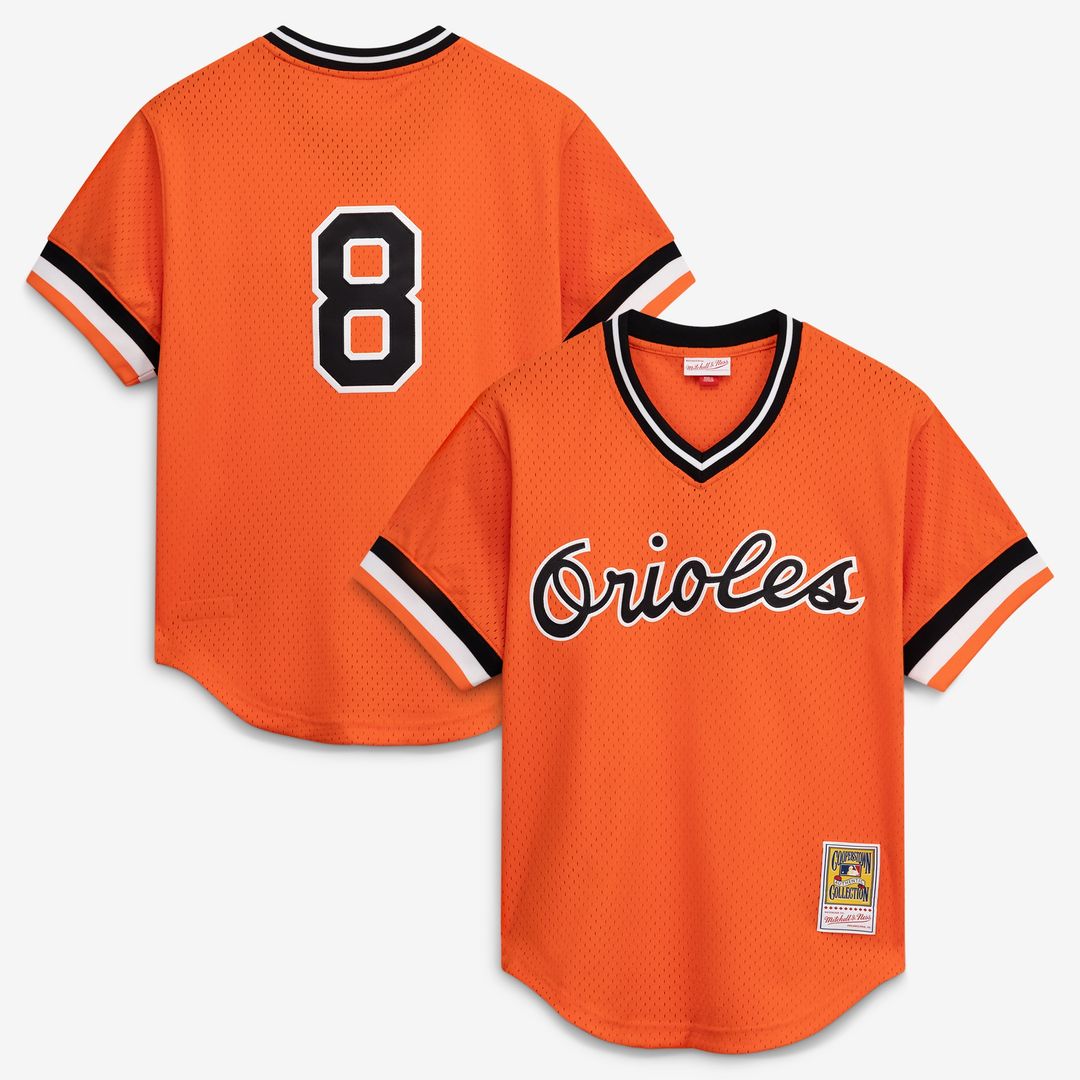 Cal Ripken Jr. Baltimore Orioles Mitchell & Ness Authentic Batting Practice Jersey - Orange