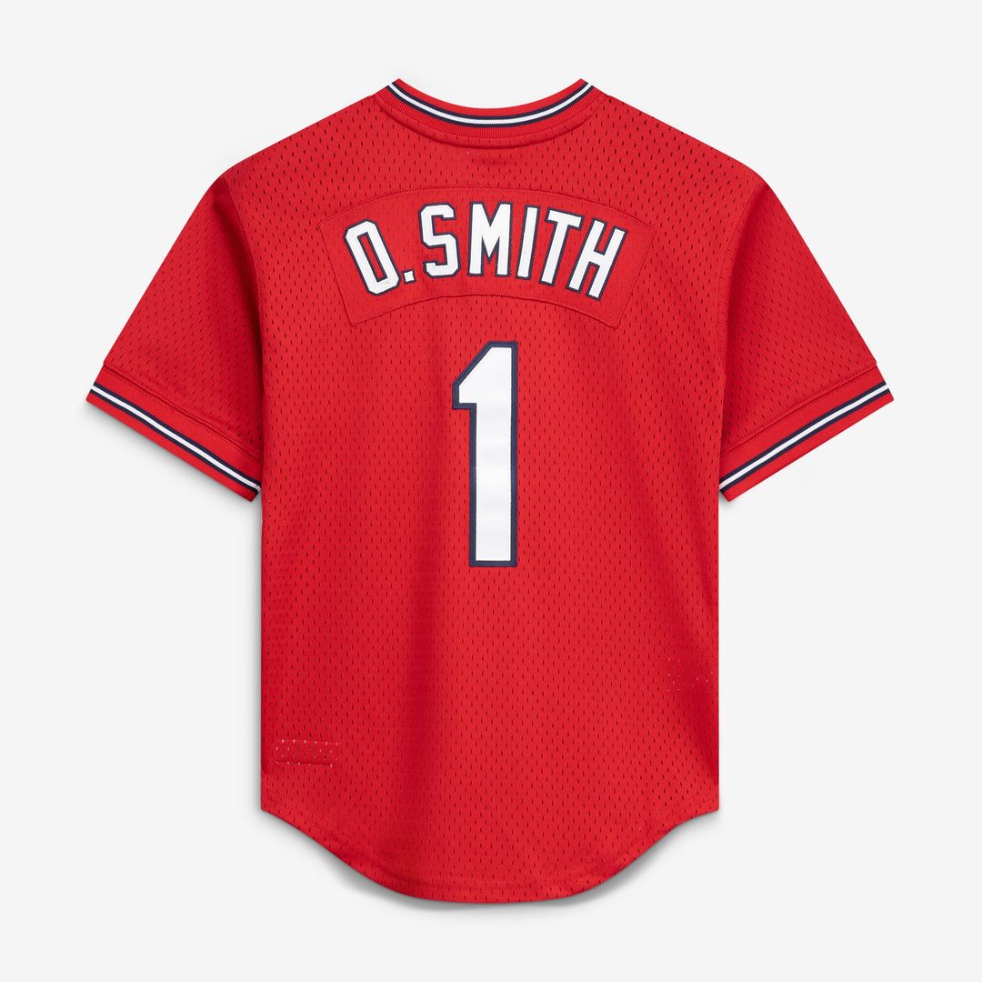 Ozzie Smith St. Louis Cardinals Mitchell & Ness Youth Cooperstown Collection Mesh Batting Practice Jersey - Navy