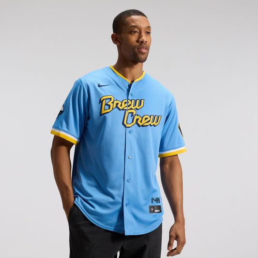 Milwaukee Brewers Nike City Connect Replica Team Jersey - Powder Blue