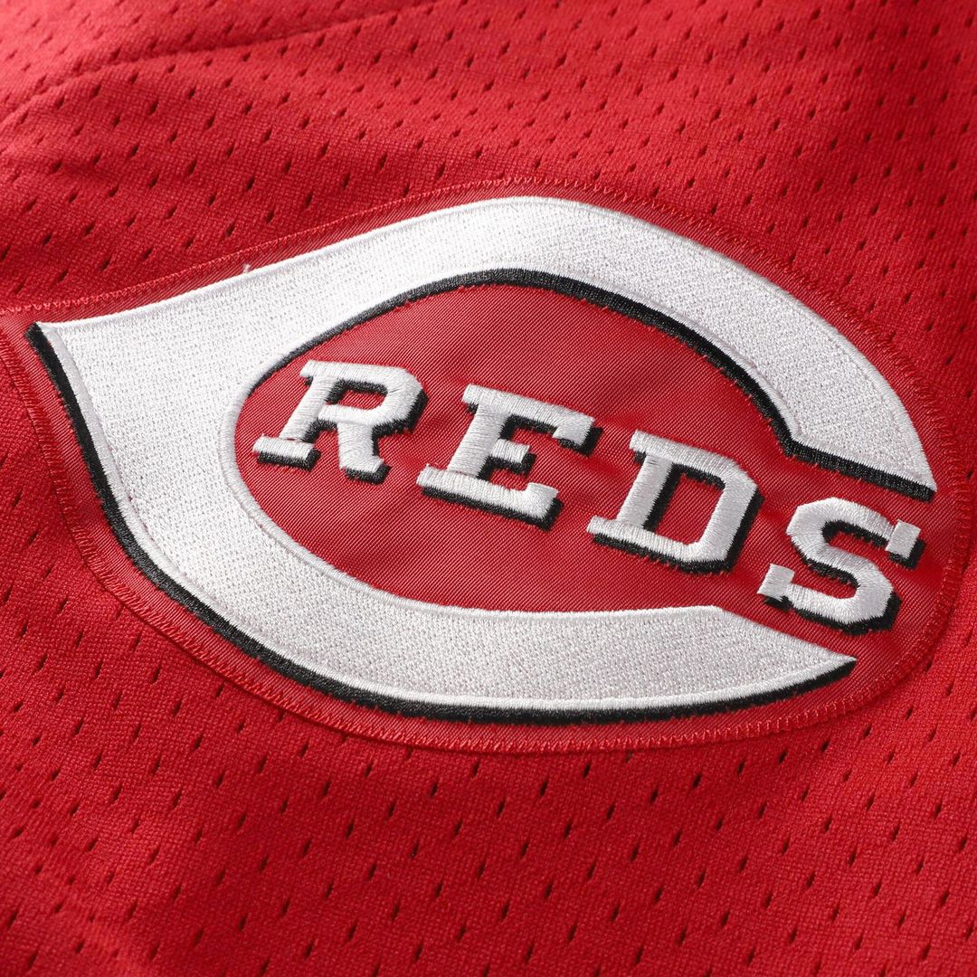Barry Larkin Cincinnati Reds Mitchell & Ness Throwback Cooperstown Mesh Batting Practice Jersey - Red