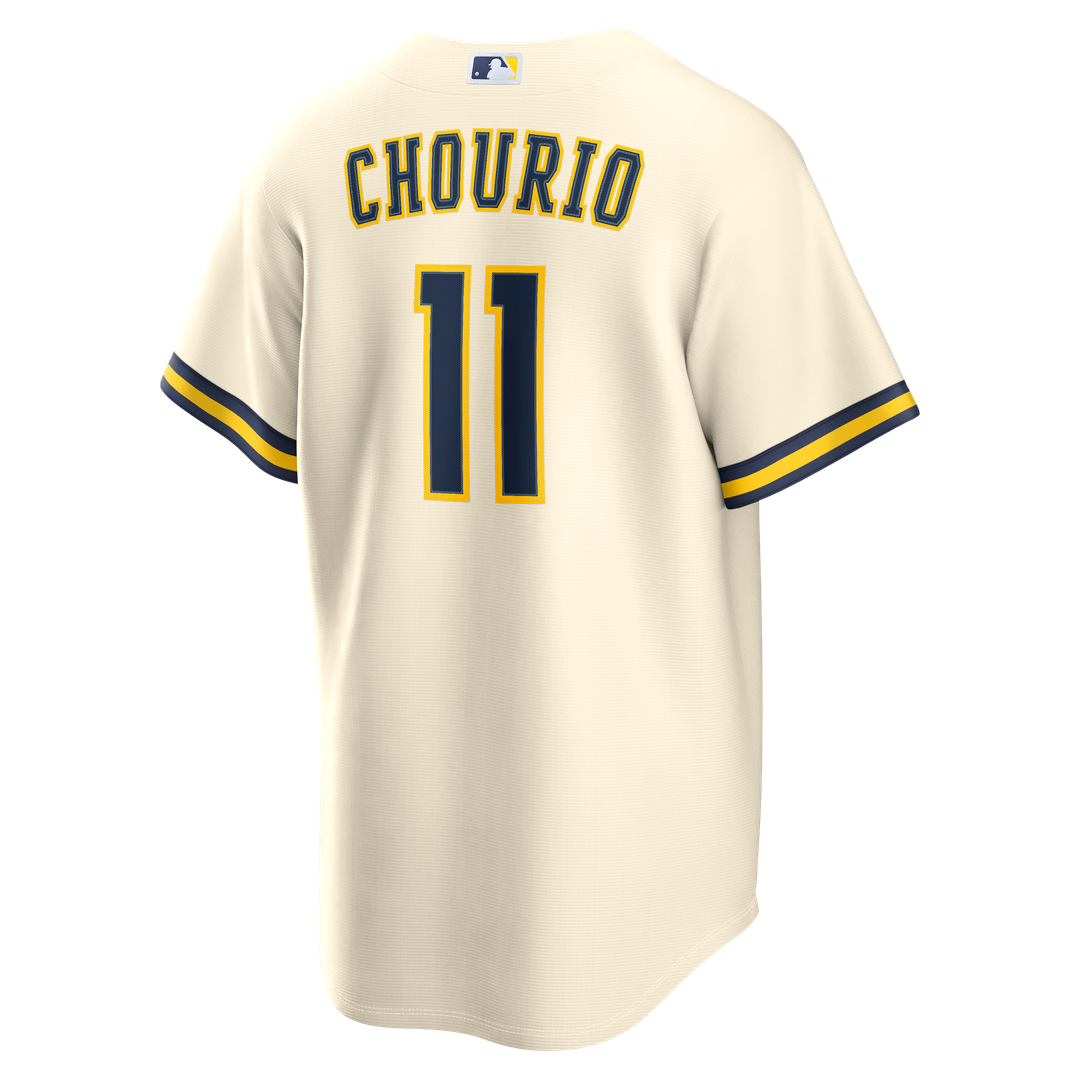 Jackson Chourio Milwaukee Brewers Nike Home Replica Jersey - Cream