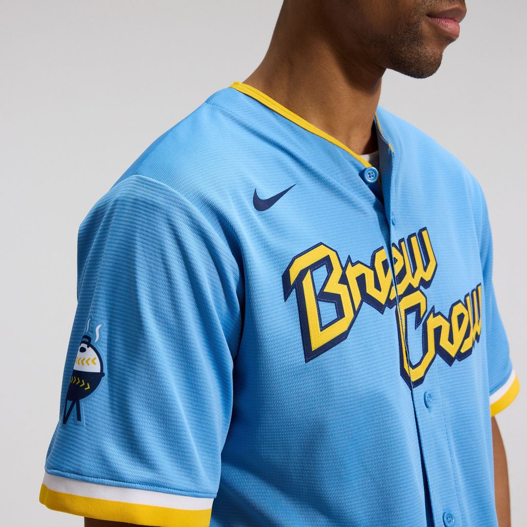 Milwaukee Brewers Nike City Connect Replica Team Jersey - Powder Blue