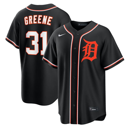 Riley Greene Detroit Tigers Nike Fashion Replica Black Out Jersey