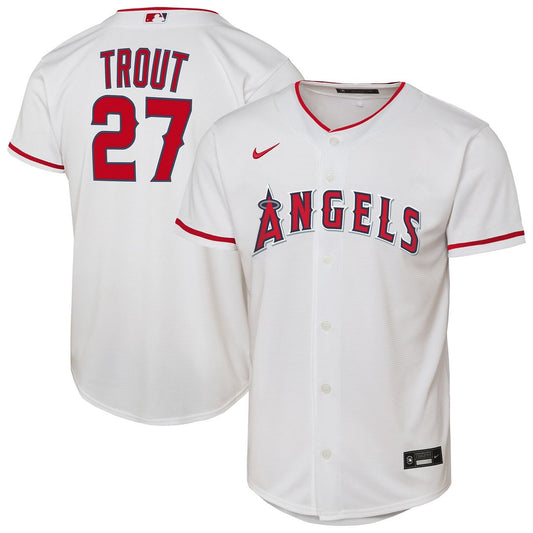 Mike Trout Los Angeles Angels Nike Youth Home Replica Player Jersey - White