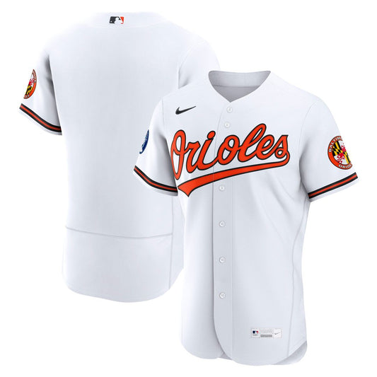 Baltimore Orioles Nike Home Sponsor Patch Authentic Jersey - White