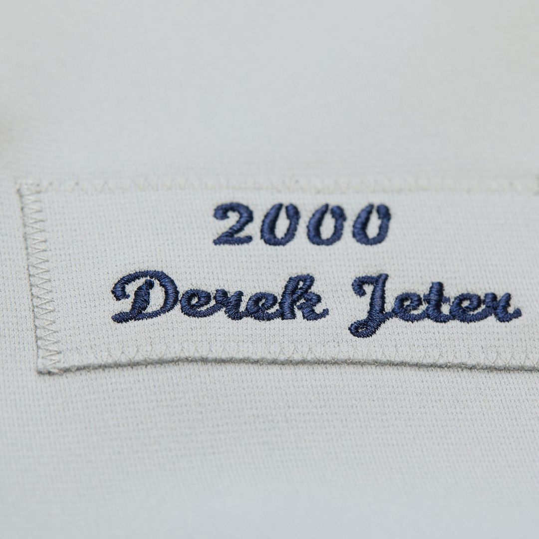 Derek Jeter New York Yankees Mitchell & Ness Cooperstown Collection 2000 World Series Authentic Jersey - Gray