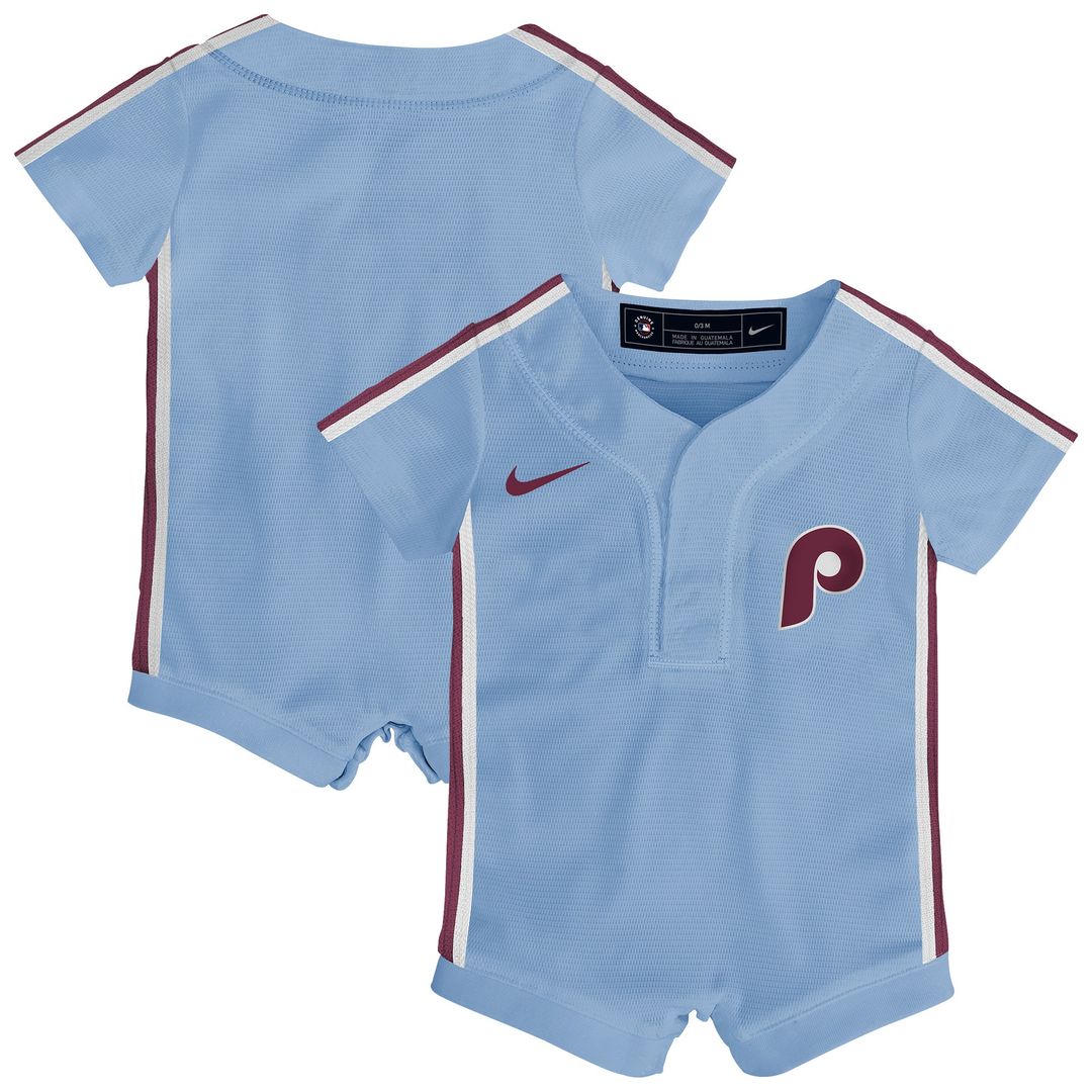 Philadelphia Phillies Nike Newborn Alternate Replica Romper Jersey - Light Blue