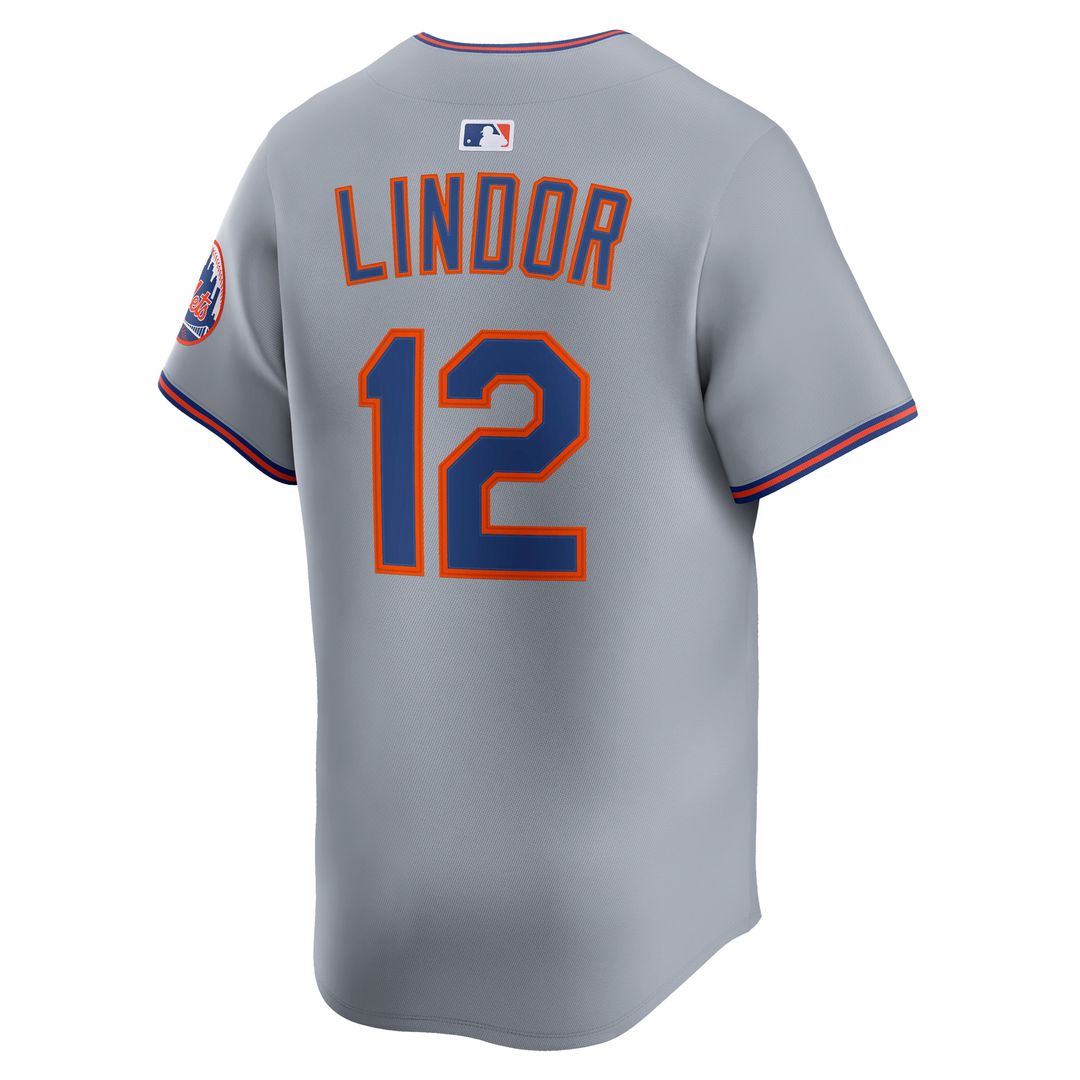Francisco Lindor New York Mets Nike Road Limited Player Jersey - Gray