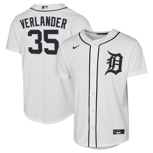 Justin Verlander Detroit Tigers Nike Youth Home Replica Jersey - White