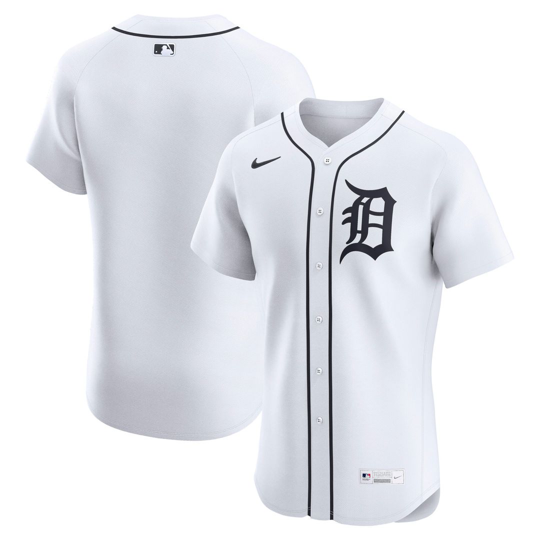 Detroit Tigers Nike Home Elite Jersey - White