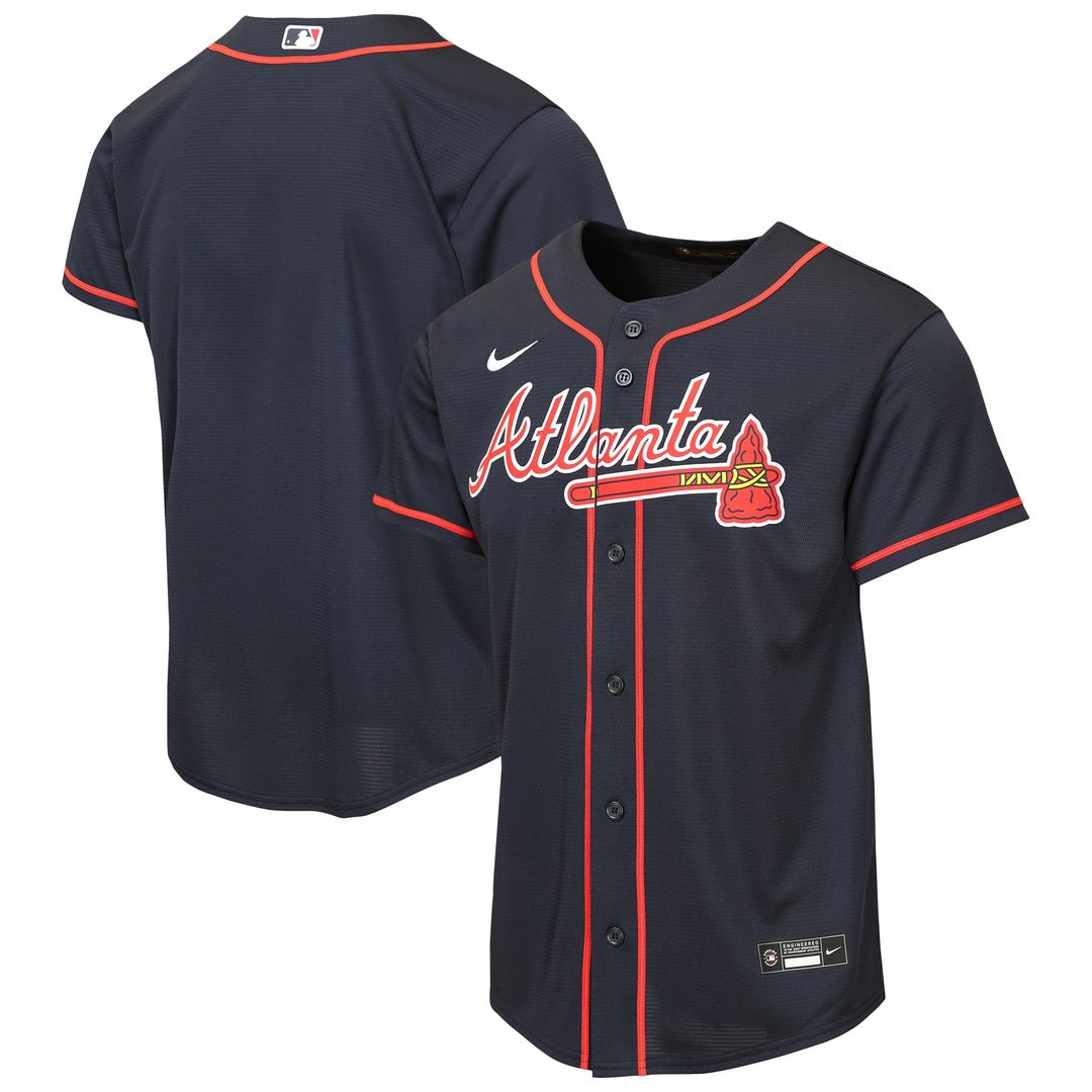 Atlanta Braves Nike Youth Road Replica Jersey - Gray