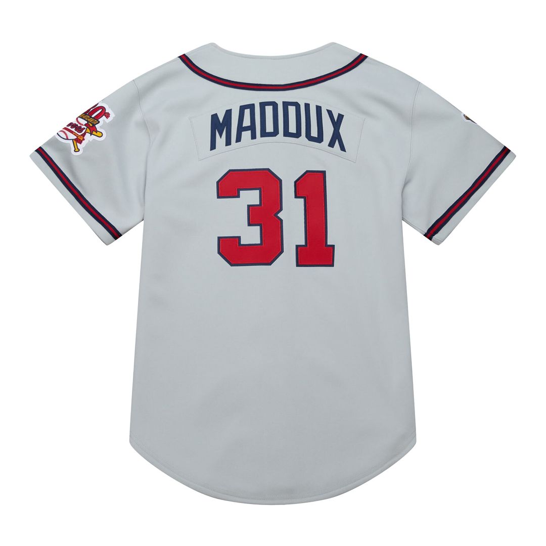 Greg Maddux Atlanta Braves Mitchell & Ness 1995 Throwback Authentic Jersey - Gray