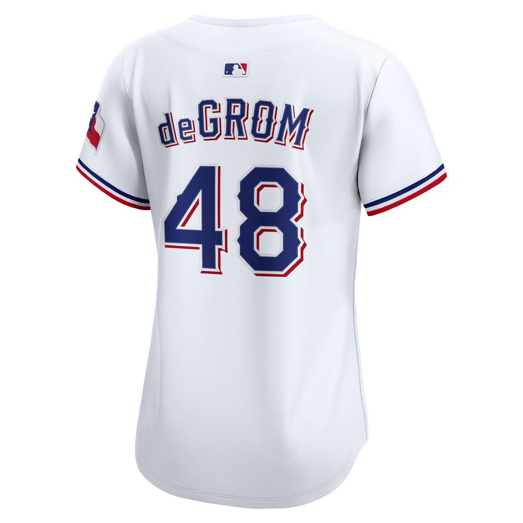 Jacob deGrom Texas Rangers Nike Women's Home Limited Player Jersey - White