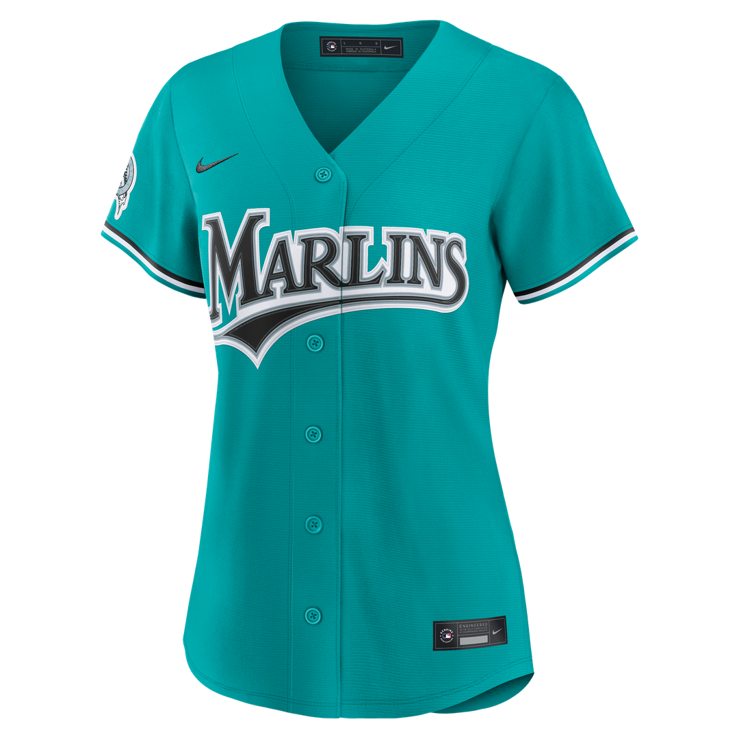 Miami Marlins Nike Women's Alternate Stadium Jersey - Teal