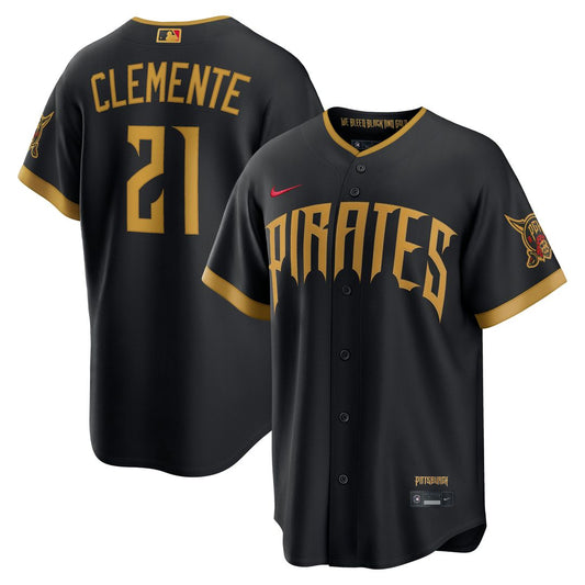 Roberto Clemente Pittsburgh Pirates Nike 2026 City Connect Stadium Jersey - Black
