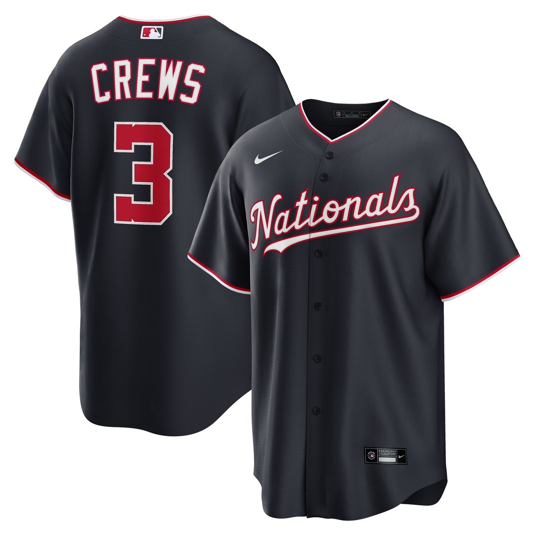 Dylan Crews Washington Nationals Nike Alternate Replica Jersey - Navy