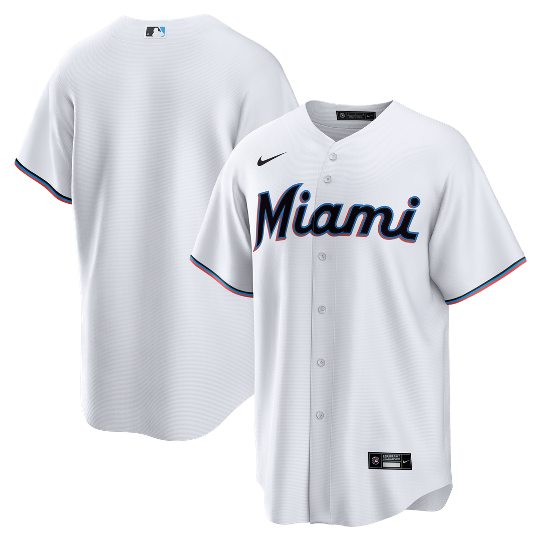 Miami Marlins Nike Home Big & Tall Replica Jersey - White