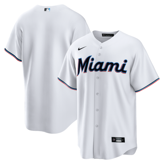 Miami Marlins Nike Home Big & Tall Replica Jersey - White