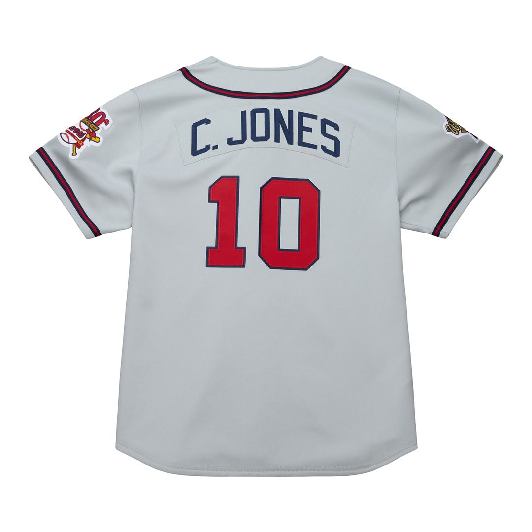 Chipper Jones Atlanta Braves Mitchell & Ness 1995 Throwback Authentic Jersey - Gray