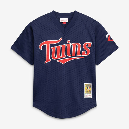 David Ortiz Minnesota Twins Mitchell & Ness Youth Cooperstown Collection Mesh Batting Practice Jersey - Navy