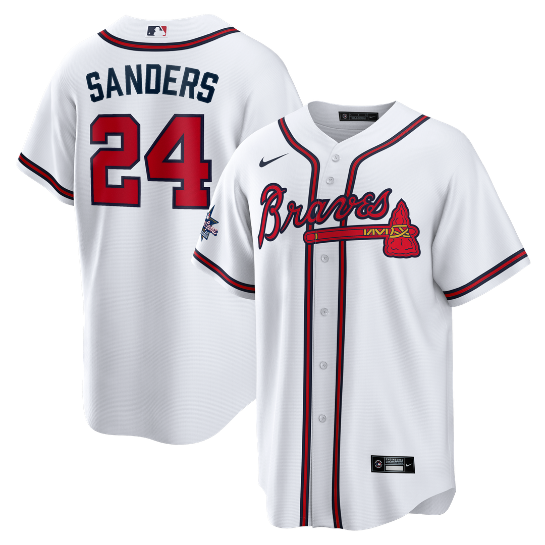 Deion Sanders Atlanta Braves Nike Home Retired Player Replica Jersey - White