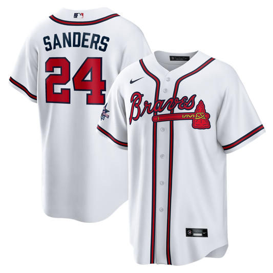 Deion Sanders Atlanta Braves Nike Home Retired Player Replica Jersey - White