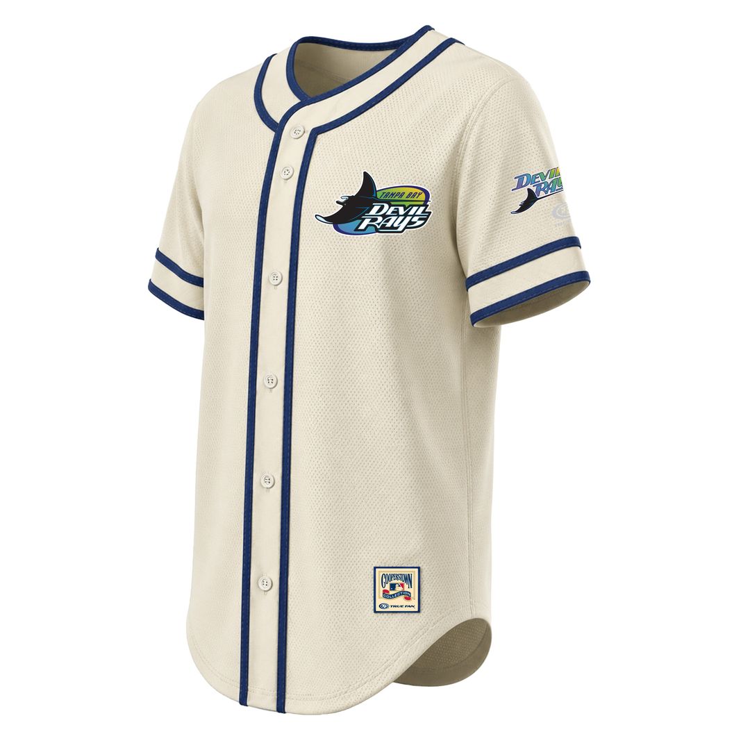 Tampa Bay Rays Stitches Throwback Fashion Jersey - Natural