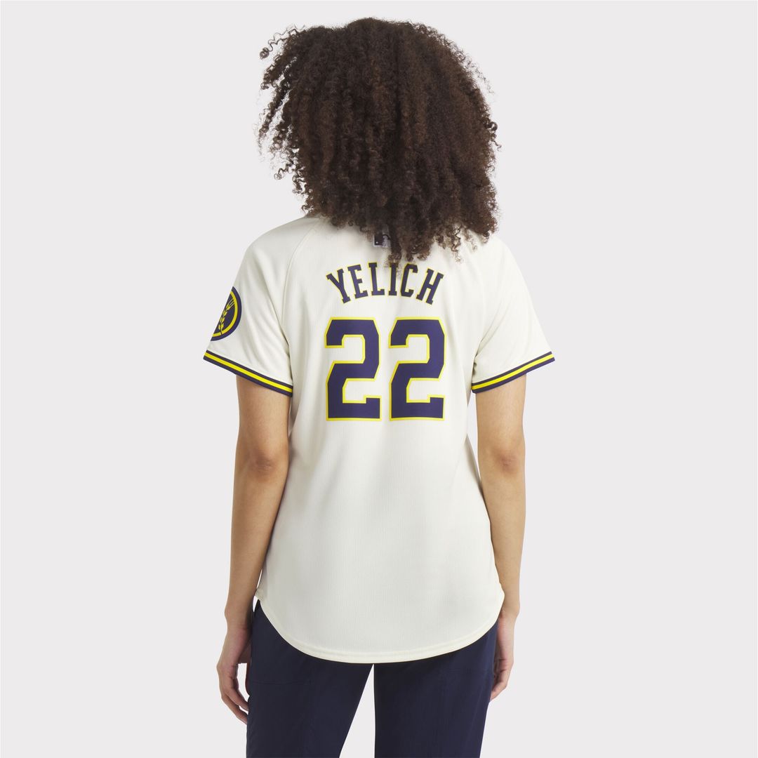 Christian Yelich Milwaukee Brewers Nike Women's Home Limited Player Jersey - Cream