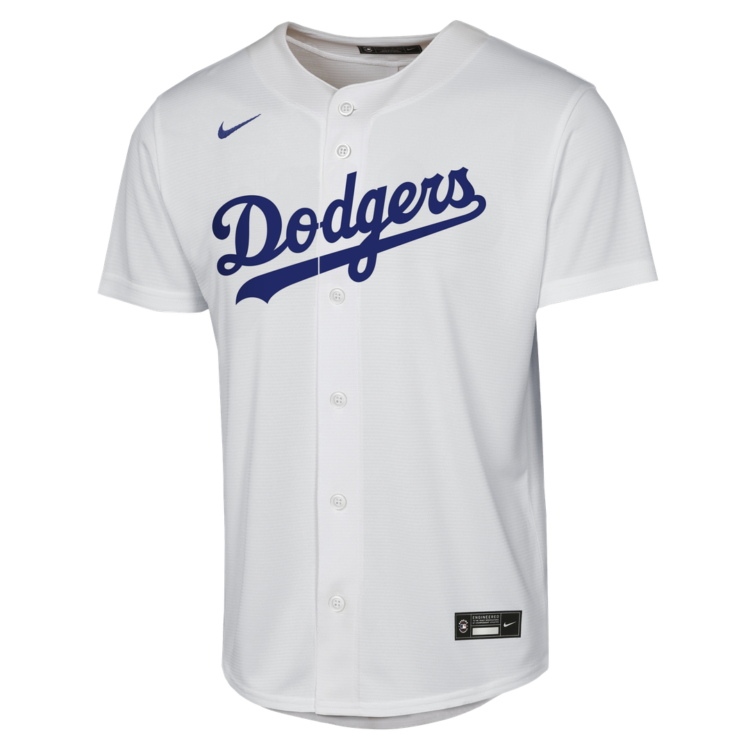 Yoshinobu Yamamoto Los Angeles Dodgers Nike Youth Home Baseline Jersey - White