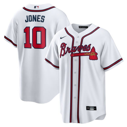 Chipper Jones Atlanta Braves Nike Home Retired Player Replica Jersey - White
