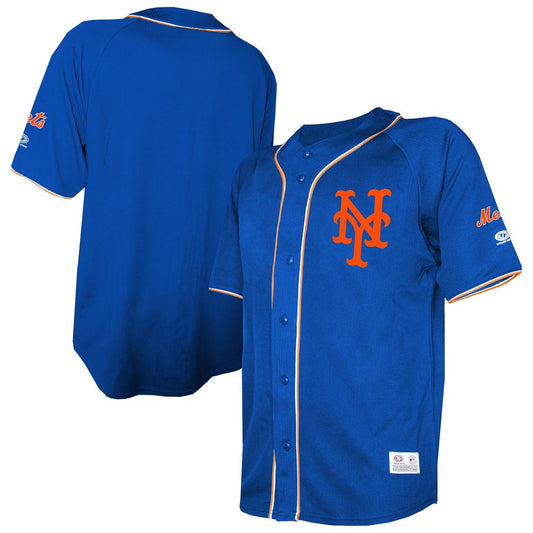 New York Mets Stitches Team Color Full-Button Fashion Jersey - Royal