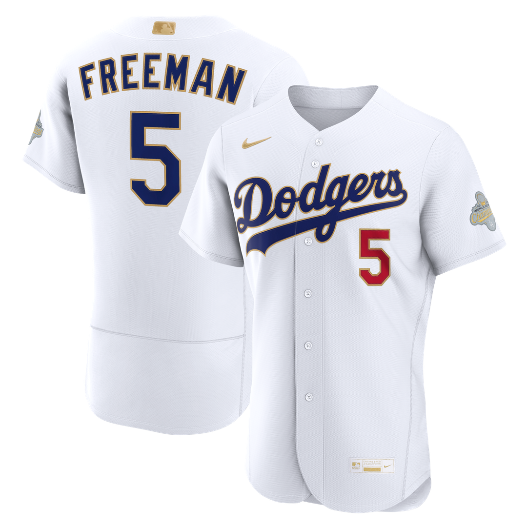 Freddie Freeman Los Angeles Dodgers Nike 2026 Gold Collection Authentic Jersey - White