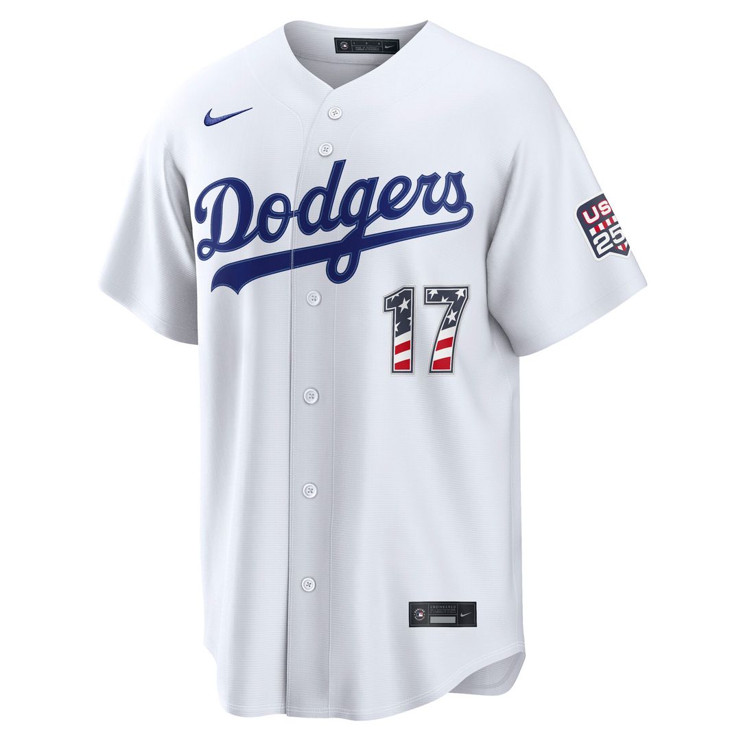 Shohei Ohtani Los Angeles Dodgers Nike USA 250 Fourth of July Home Stadium Jersey - White