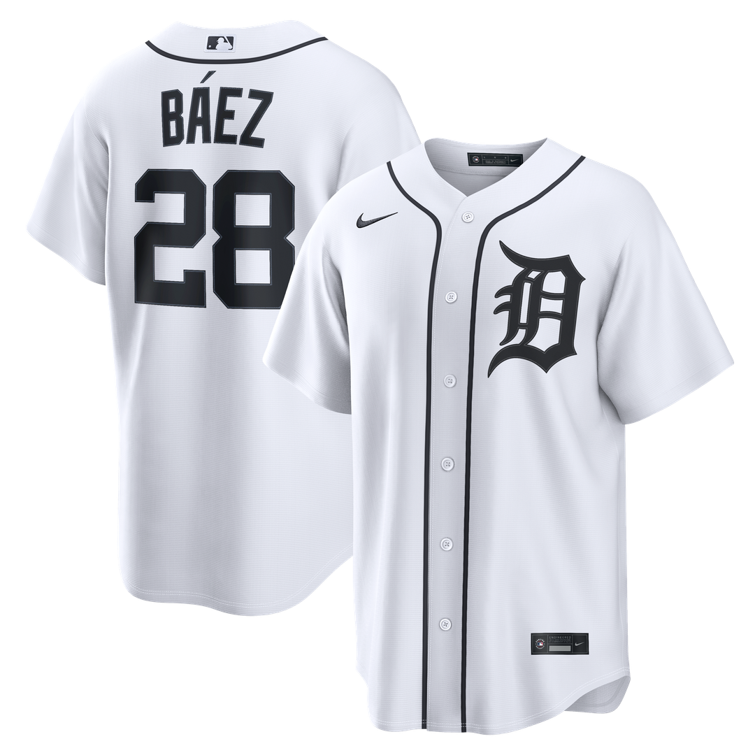Javier Báez Detroit Tigers Nike Home Replica Jersey - White