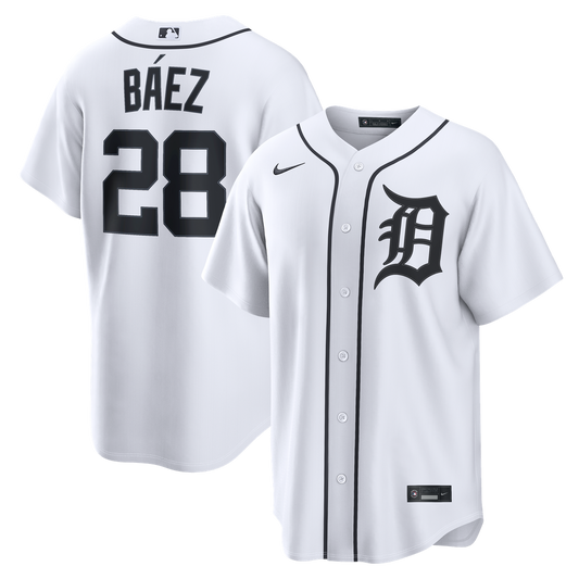 Javier Báez Detroit Tigers Nike Home Replica Jersey - White