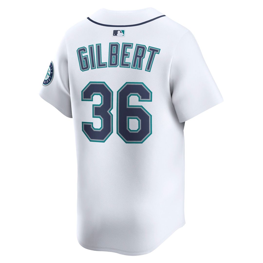 Logan Gilbert Seattle Mariners Nike Home Limited Player Jersey - White