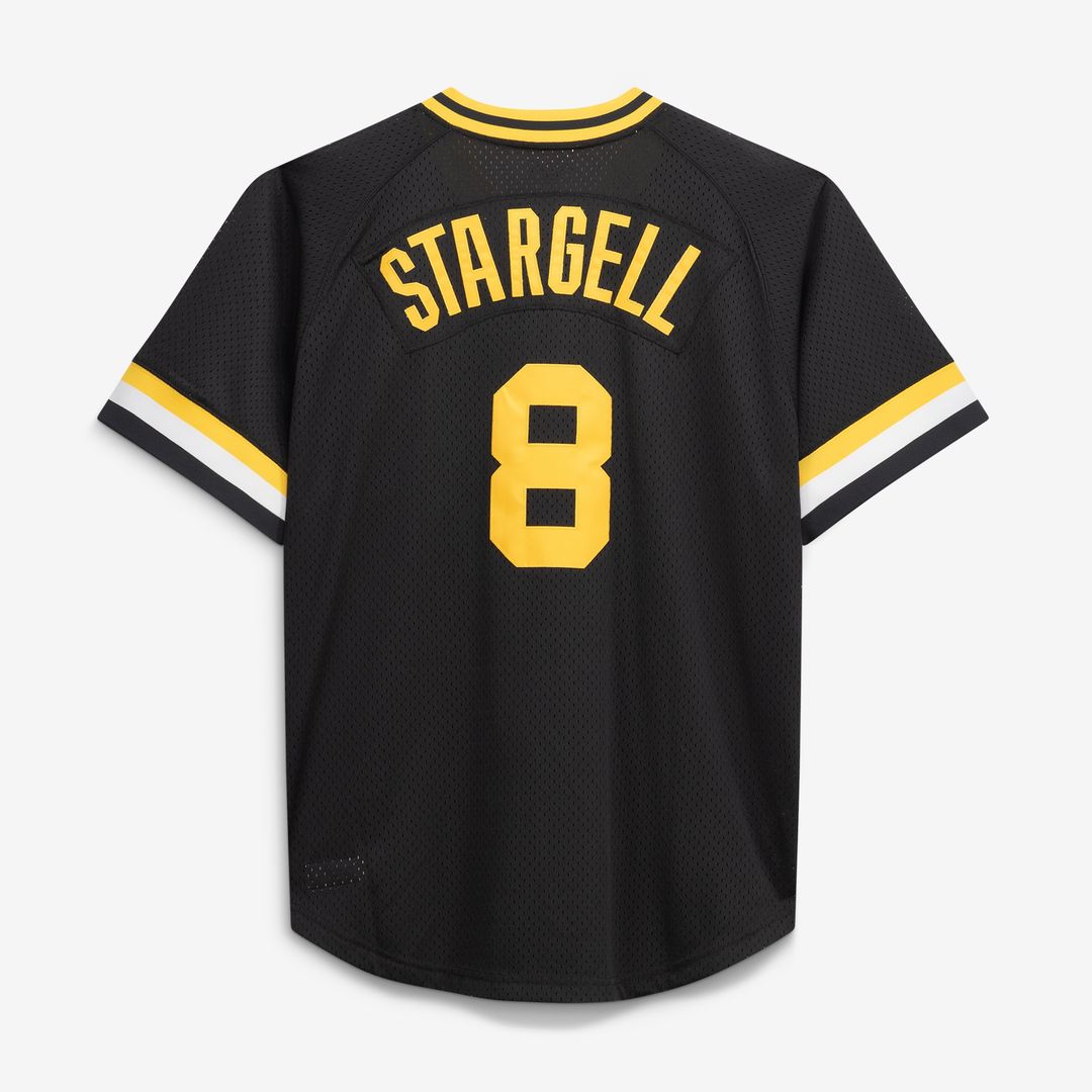 Willie Stargell Pittsburgh Pirates Mitchell & Ness Cooperstown Collection Big & Tall Mesh Batting Practice Jersey - Black