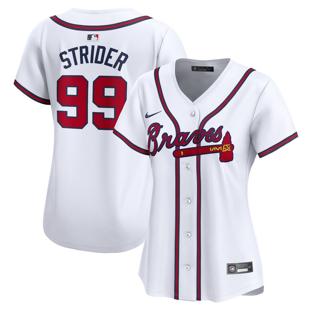 Spencer Strider Atlanta Braves Nike Women's  Home Limited Player Jersey - White