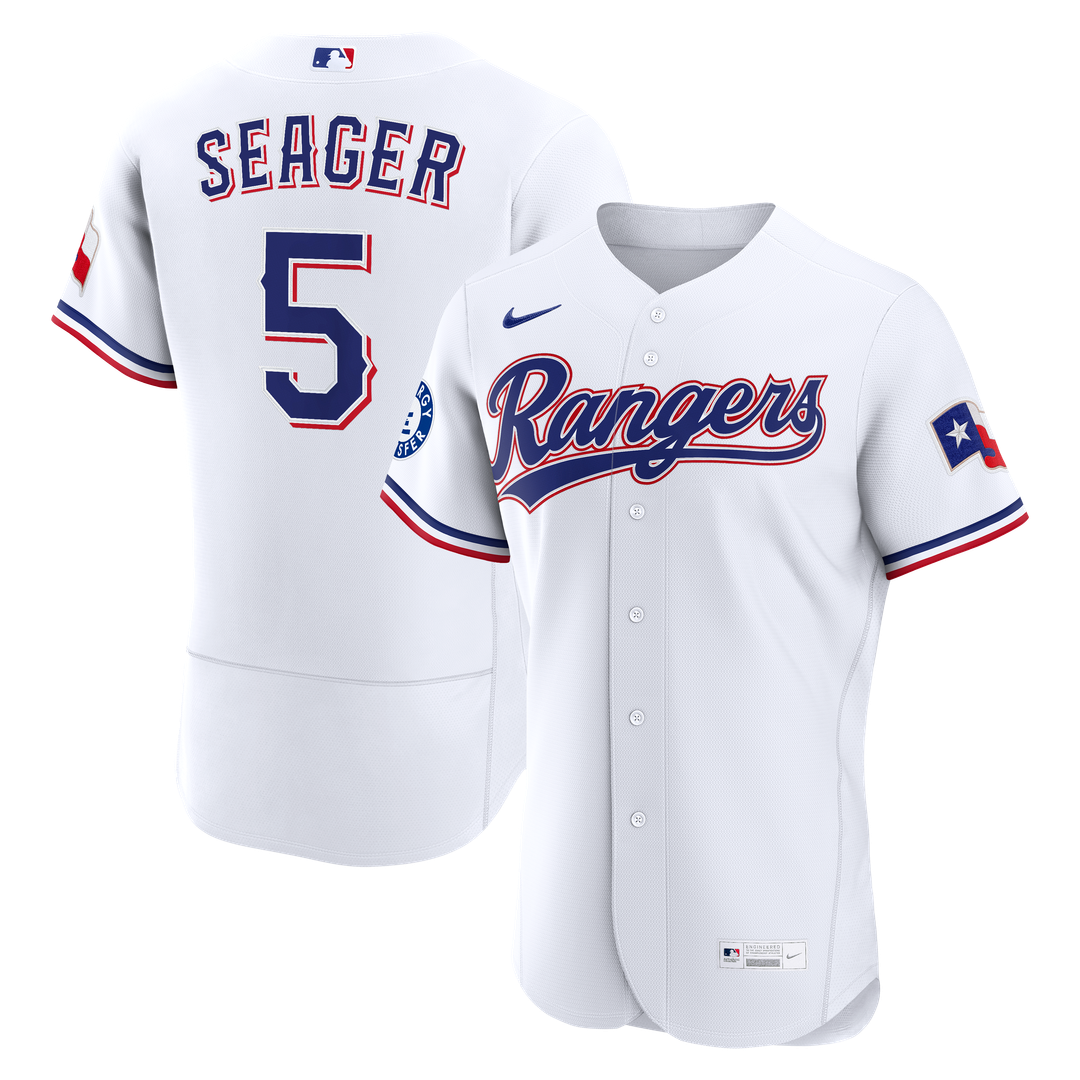 Corey Seager Texas Rangers Nike Home Authentic Sponsor Patch Jersey - White