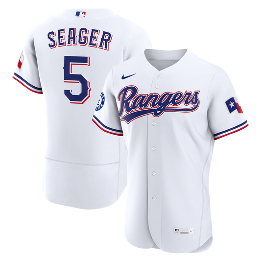 Corey Seager Texas Rangers Nike Home Authentic Sponsor Patch Jersey - White