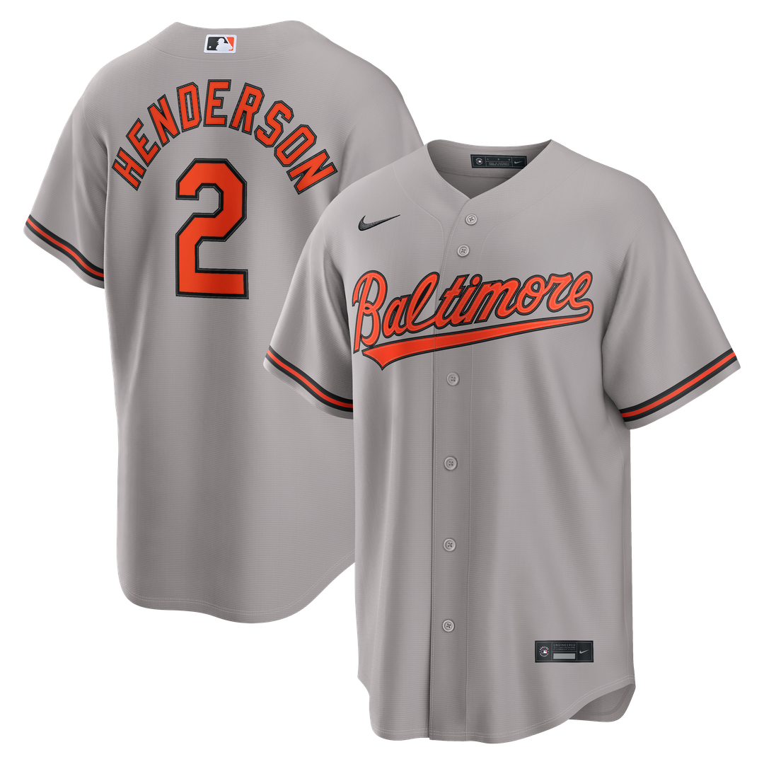 Gunnar Henderson Baltimore Orioles Nike Road Replica Jersey - Gray