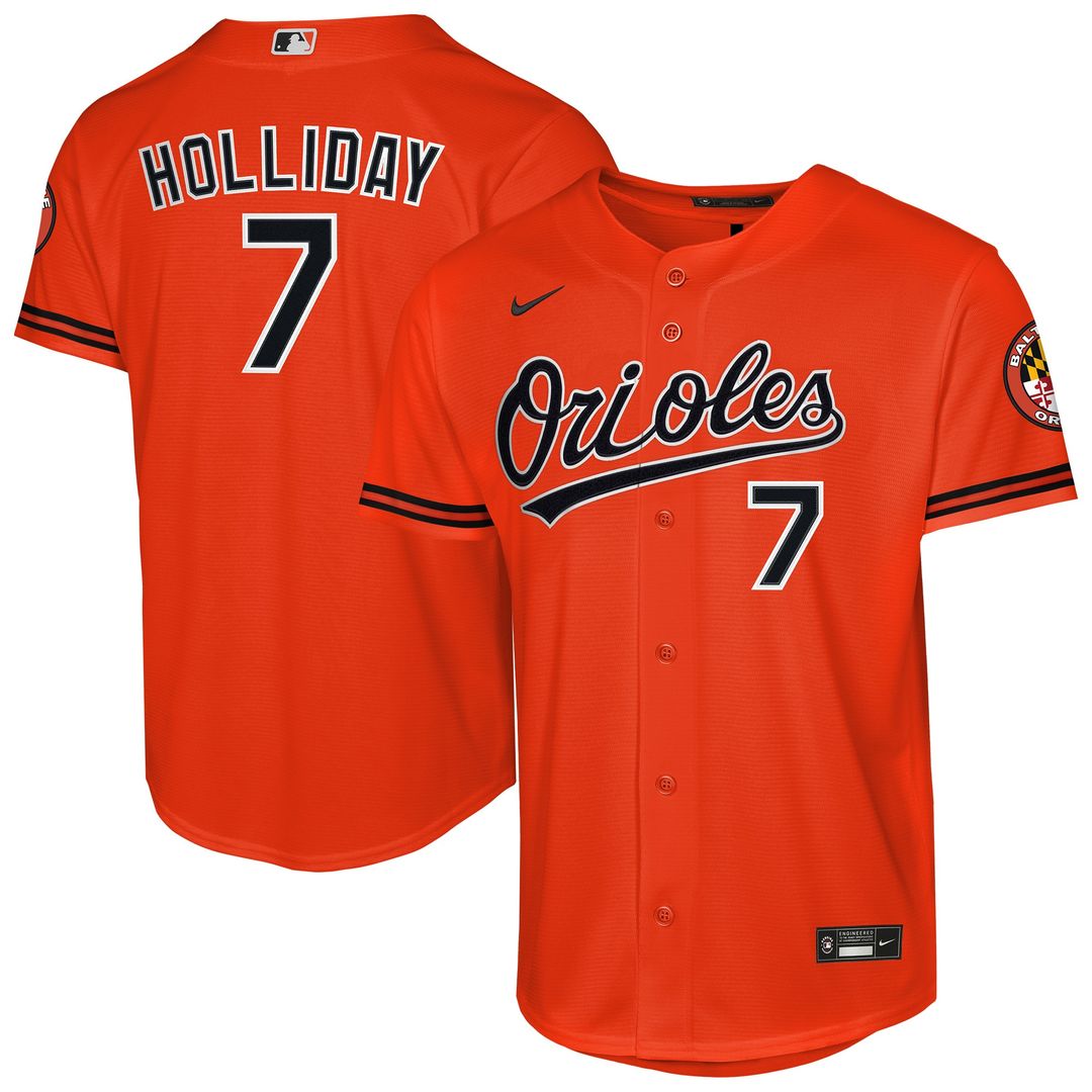 Jackson Holliday Baltimore Orioles Nike Youth Alternate 2 Stadium Player Jersey - Orange