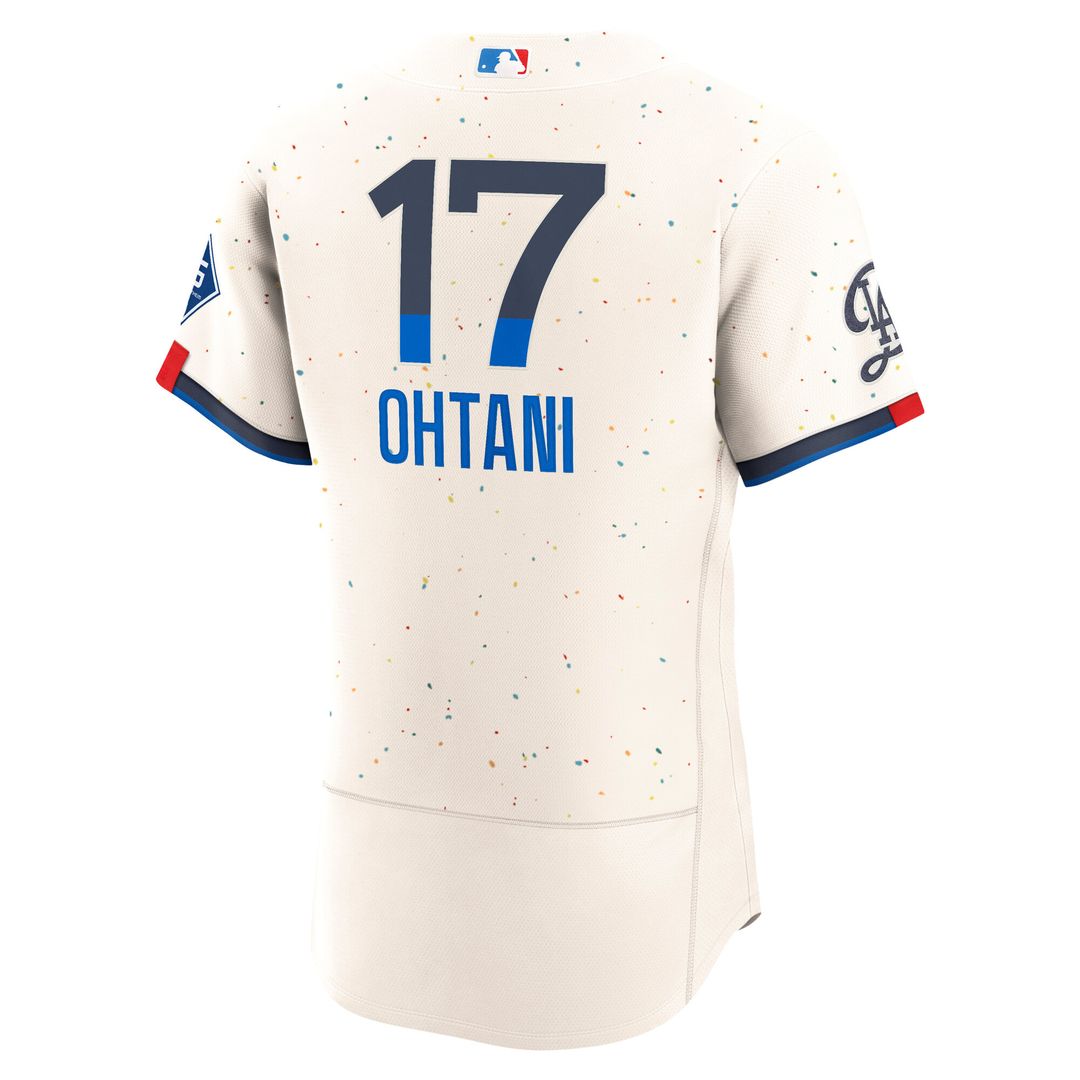 Shohei Ohtani Los Angeles Dodgers Nike City Connect Authentic Sponsor Patch Jersey - Cream