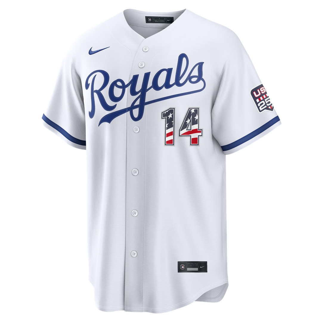 Jac Caglianone Kansas City Royals Nike USA 250 Fourth of July Home Stadium Jersey - White