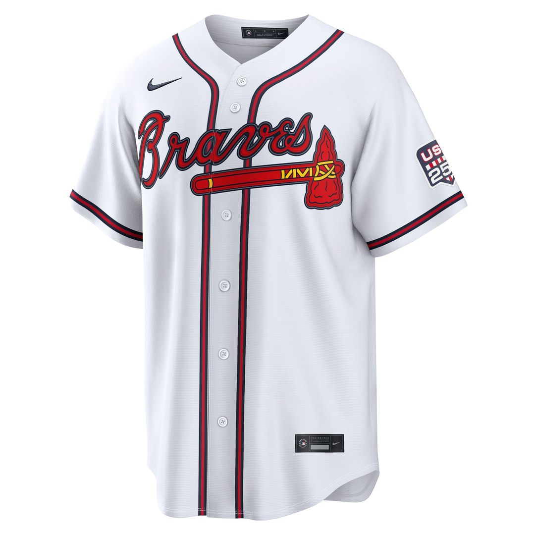 Ronald Acuña Jr. Atlanta Braves Nike USA 250 Fourth of July Home Stadium Jersey - White