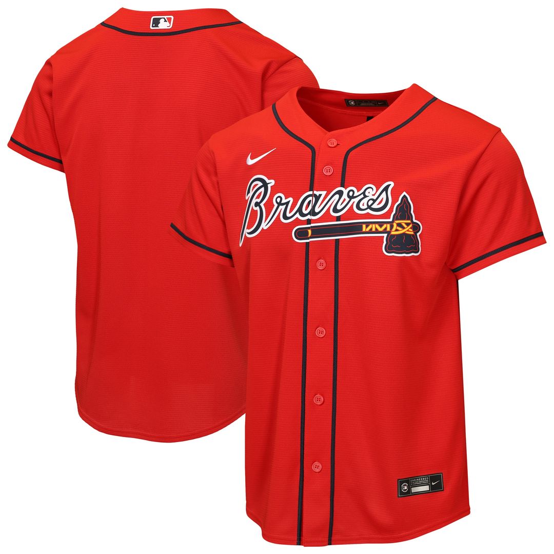 Atlanta Braves Nike Youth Road Replica Jersey - Gray
