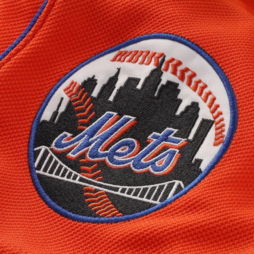 Mike Piazza New York Mets Mitchell & Ness Cooperstown Collection Mesh Batting Practice Button-Up Jersey - Orange