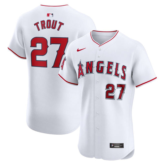 Mike Trout Los Angeles Angels Nike Home Elite Player Jersey - White